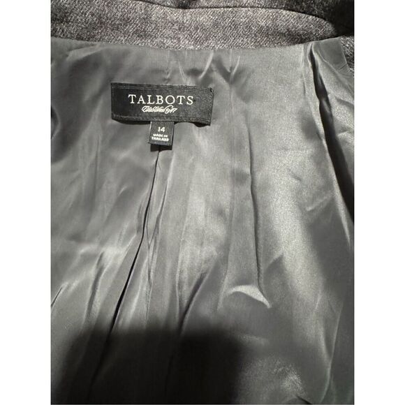 Talbots The Katie fit wool blend gray blazer 14 - Picture 3 of 5